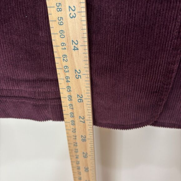 LL Bean Corduroy Jacket Women 14 Purple Burgundy Blazer VTG Chore Barn Academia - Picture 3 of 9